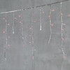 Миниатюра фото гирлянда бахрома 3,1 x 0,5 м красная с мерцанием белого диода 220в, 150 led, провод прозрачный пвх, ip54 ltc pil150blw-10-2r | 220svet.ru