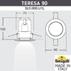 Миниатюра фото уличный встраиваемы светильник fumagalli teresa 90 3l0.000.000.lyu1l | 220svet.ru