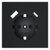 Миниатюра фото накладка для розетки с заземлением и защитными шторками, с usb a+c voltum s70 vls001007 (графит) | 220svet.ru