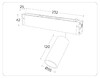 Миниатюра фото трековый светодиодный светильник ambrella light track system magnetic 220v gl1222 | 220svet.ru