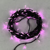 Миниатюра фото гирлянда нить 10м розовая 24в, 100 led, провод черный пвх, ip54 ltc pst100-11-1p | 220svet.ru