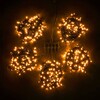 Миниатюра фото комплект 5 желтых нитей по 20м с мерцанием белого диода, 1000 led, провод черный пвх, ip54 ltc kdd1000blw-11-1y | 220svet.ru