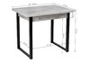 Миниатюра фото стол деревянный форли бетон / черный матовый | 220svet.ru