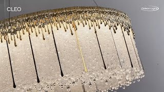 Миниатюра фото подвесная светодиодная люстра odeon light cleo 5091/60l золотой | 220svet.ru