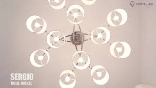 Миниатюра фото торшер crystal lux sergio pt1 nickel | 220svet.ru