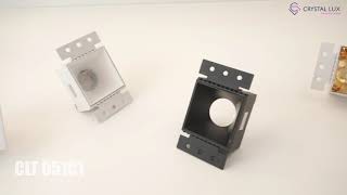 Миниатюра фото встраиваемый светильник crystal lux clt 051c1 wh-go | 220svet.ru